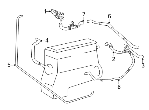 2004 Mercedes-Benz C32 AMG Recirc Pump & Hoses Diagram