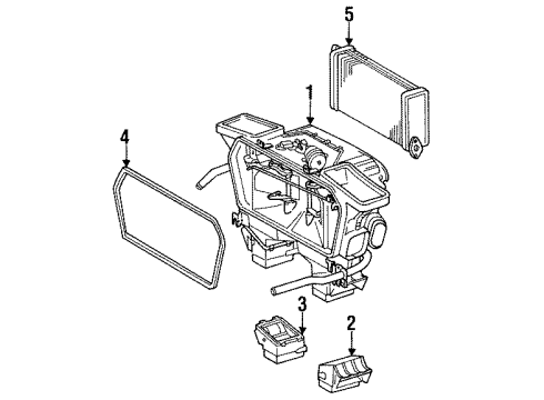 1985 Mercedes-Benz 190D Heater Components