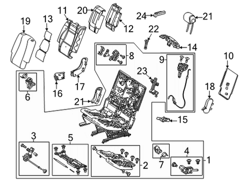 2024 Mercedes-Benz GLE53 AMG Second Row Seats Diagram 3