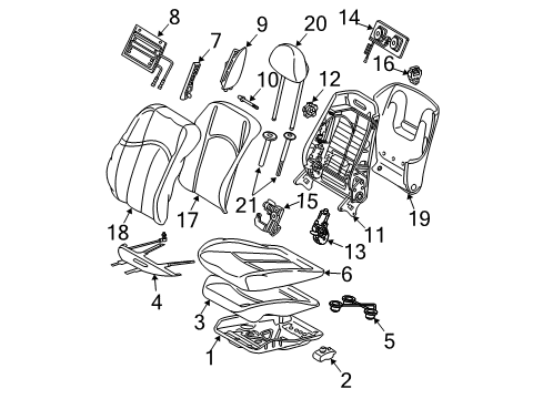 Headrest Guide Diagram for 211-970-12-41-5C56