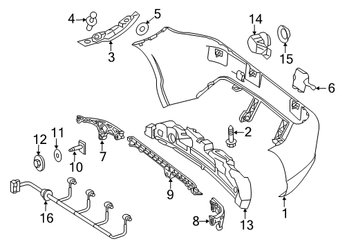 Tow Eye Cap Diagram for 172-885-06-23-9999