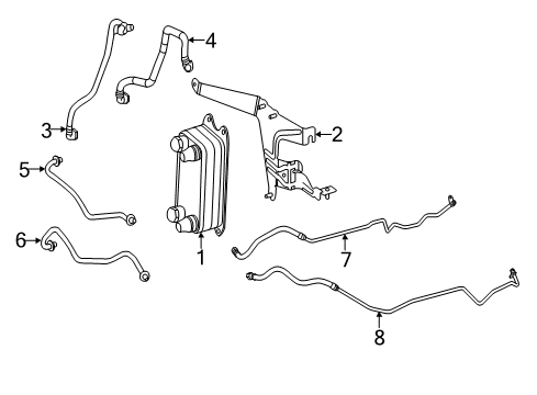 Transmission Cooler Bracket Diagram for 172-504-05-40