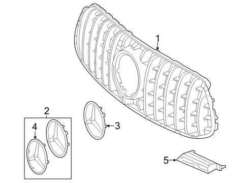 2024 Mercedes-Benz GLE53 AMG Grille & Components