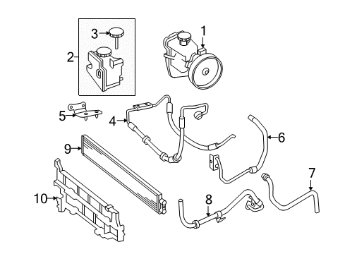 2012 Mercedes-Benz C63 AMG P/S Pump & Hoses, Steering Gear & Linkage Diagram 6