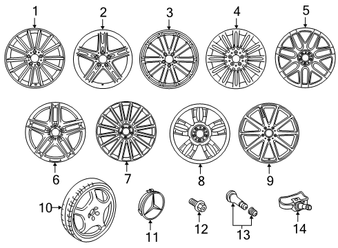 2020 Mercedes-Benz S560e Wheels Diagram 2