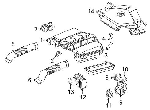 2006 Mercedes-Benz CLS500 Throttle Body Diagram