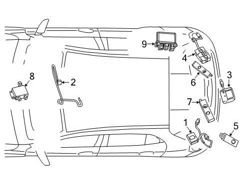 2016 Mercedes-Benz GLA45 AMG Antenna & Radio Diagram