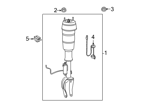 2015 Mercedes-Benz ML350 Shocks & Components - Front Diagram 3