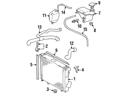 Lower Hose Diagram for 124-501-61-82