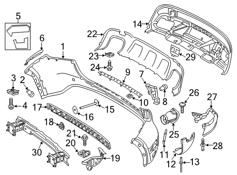 Bumper Cover Diagram for 156-880-42-40-9999