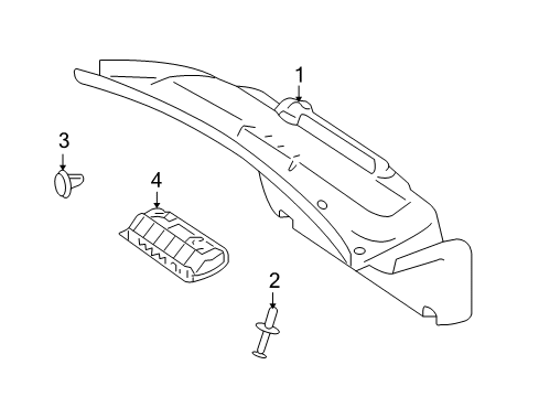 2010 Mercedes-Benz S550 Interior Trim - Trunk Lid Diagram