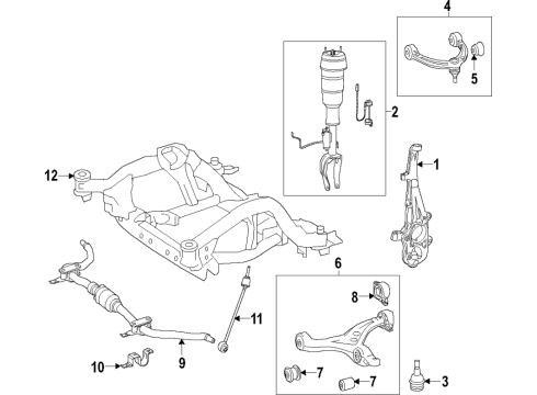 2017 Mercedes-Benz GLE43 AMG Front Suspension, Control Arm Diagram 4