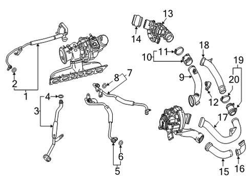 2021 Mercedes-Benz GLE53 AMG Turbocharger Diagram 3