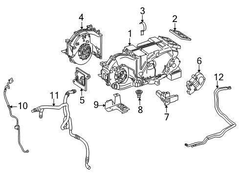 2013 Mercedes-Benz S550 HVAC Case Diagram 2