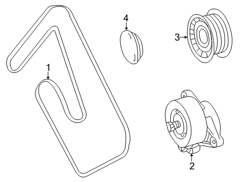 1997 Mercedes-Benz E420 Belts & Pulleys, Cooling Diagram