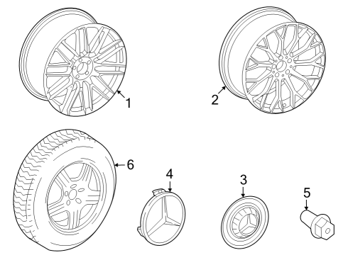 Center Cap Diagram for 000-400-38-00-9715