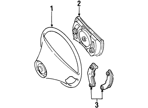 1994 Mercedes-Benz E320 Steering Column & Wheel & Trim Diagram 7