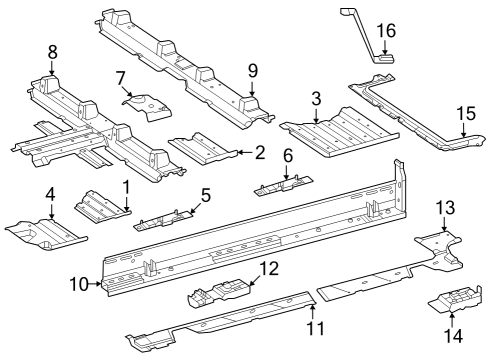 2023 Mercedes-Benz EQE 500 SUV Floor Diagram