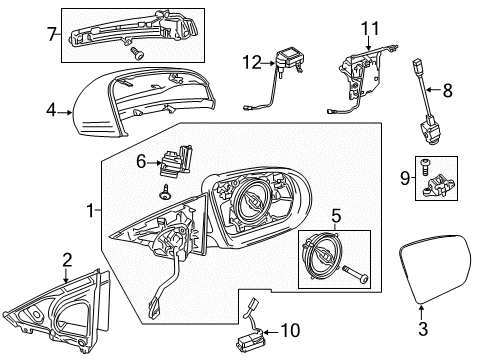 Mirror Base Diagram for 253-810-04-01