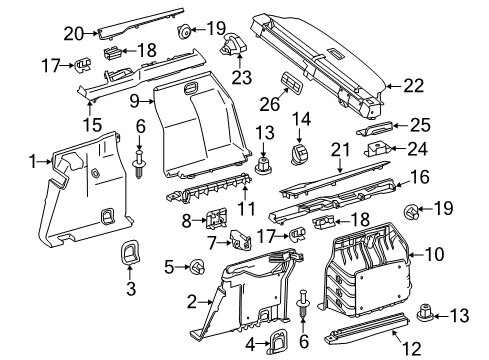 Front Trim Diagram for 212-690-05-53-7L00