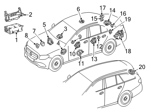 2020 Mercedes-Benz E350 Sound System Diagram