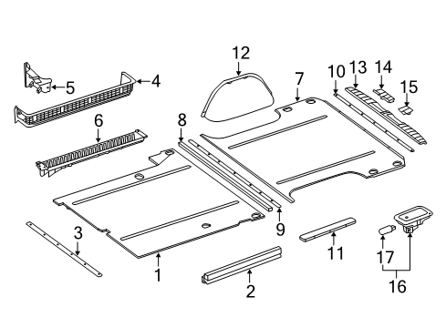 2017 Mercedes-Benz Sprinter 3500 Interior Trim - Rear Body Diagram 2