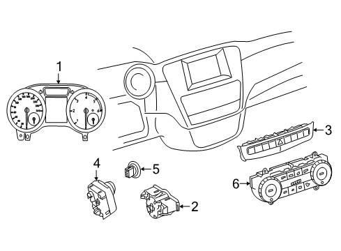 Instrument Cluster Diagram for 166-900-29-22-80