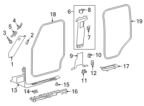 Rear Sill Plate Diagram for 463-680-75-06-9051