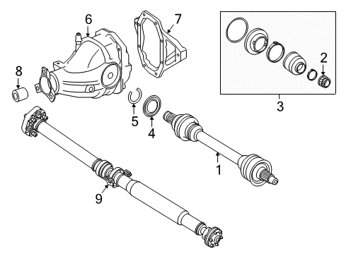 2017 Mercedes-Benz GLE43 AMG Axle & Differential - Rear Diagram 2