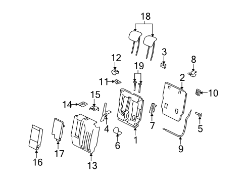 Seat Cover Diagram for 164-920-43-47-7J02