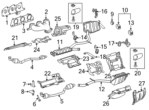 2012 Mercedes-Benz C350 Exhaust Components, Exhaust Manifold