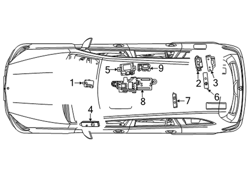 2023 Mercedes-Benz GLE53 AMG Antenna & Radio Diagram 1