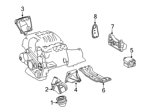 Mount Bracket Diagram for 273-223-17-04