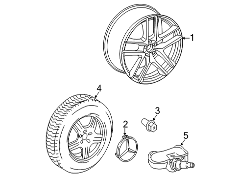 2024 Mercedes-Benz GLE63 AMG S Wheels Diagram 3