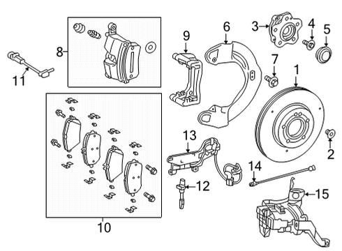 2021 Mercedes-Benz GLA35 AMG Brake Components, Brakes Diagram 1