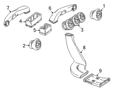 2019 Mercedes-Benz GLC43 AMG Ducts Diagram 2