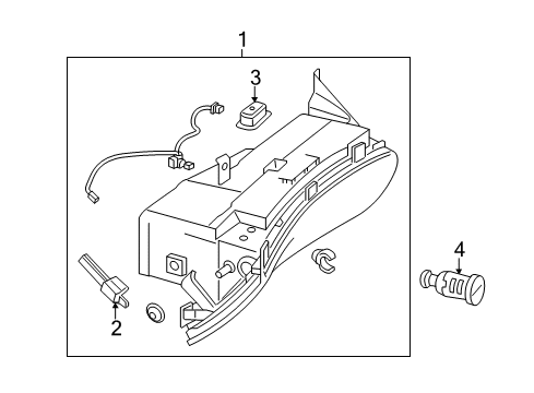 Glove Box Assembly Diagram for 222-680-53-04-64-9E38