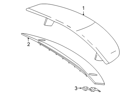 2019 Mercedes-Benz AMG GT R Rear Spoiler Diagram 2