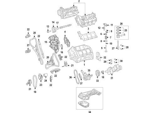 2020 Mercedes-Benz E450 Engine Parts & Mounts, Timing, Lubrication System Diagram 1