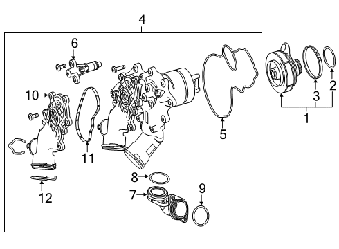 2019 Mercedes-Benz GLC63 AMG Water Pump Diagram 1