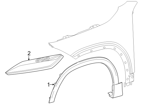 2022 Mercedes-Benz EQB 300 Exterior Trim - Fender Diagram