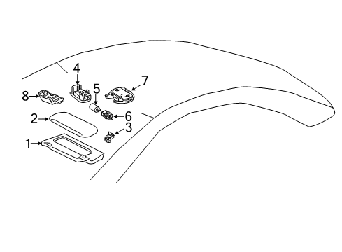 2011 Mercedes-Benz SL63 AMG Bulbs Diagram 7