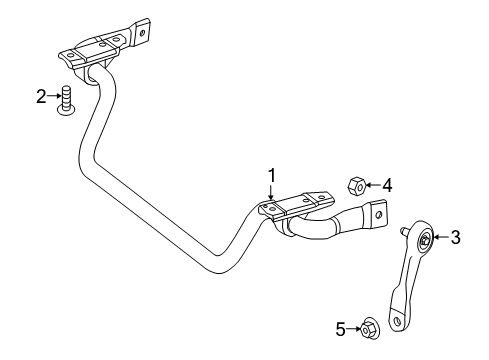 2017 Mercedes-Benz C63 AMG S Stabilizer Bar & Components - Front Diagram 3