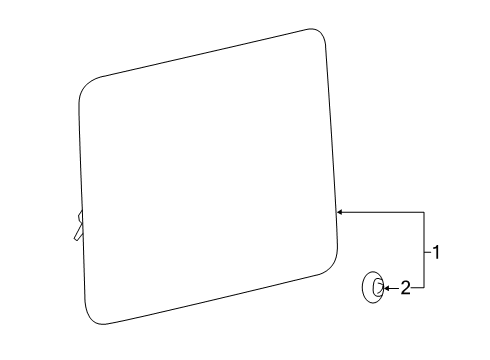 2023 Mercedes-Benz G550 Glass & Hardware - Back Door Diagram