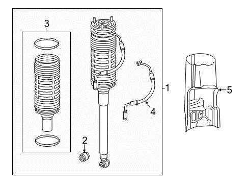 2018 Mercedes-Benz S560 Struts & Components - Rear Diagram 3