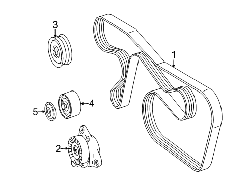 2018 Mercedes-Benz SL65 AMG Belts & Pulleys, Cooling Diagram