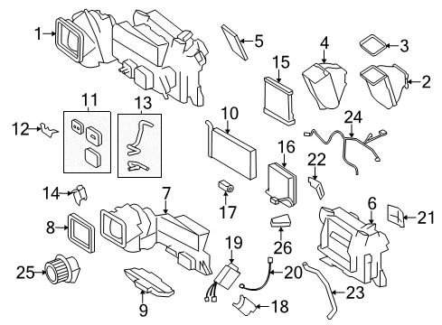 2012 Mercedes-Benz Sprinter 2500 Blower Motor & Fan, Air Condition Diagram 1