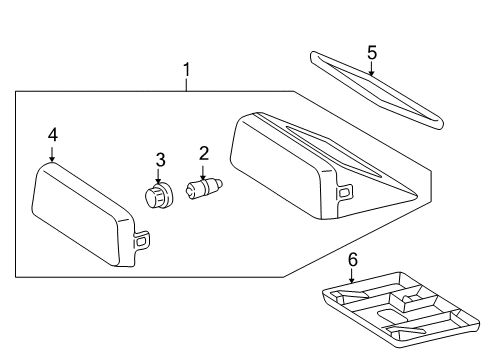 High Mount Lamp Diagram for 202-820-07-56-7101