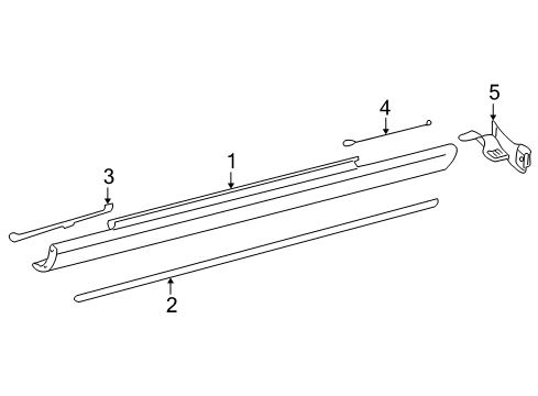 2002 Mercedes-Benz C230 Exterior Trim - Pillars, Rocker & Floor Diagram