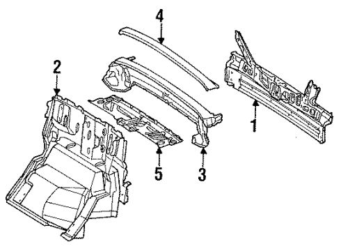 1995 Mercedes-Benz E320 Rear Panels Diagram